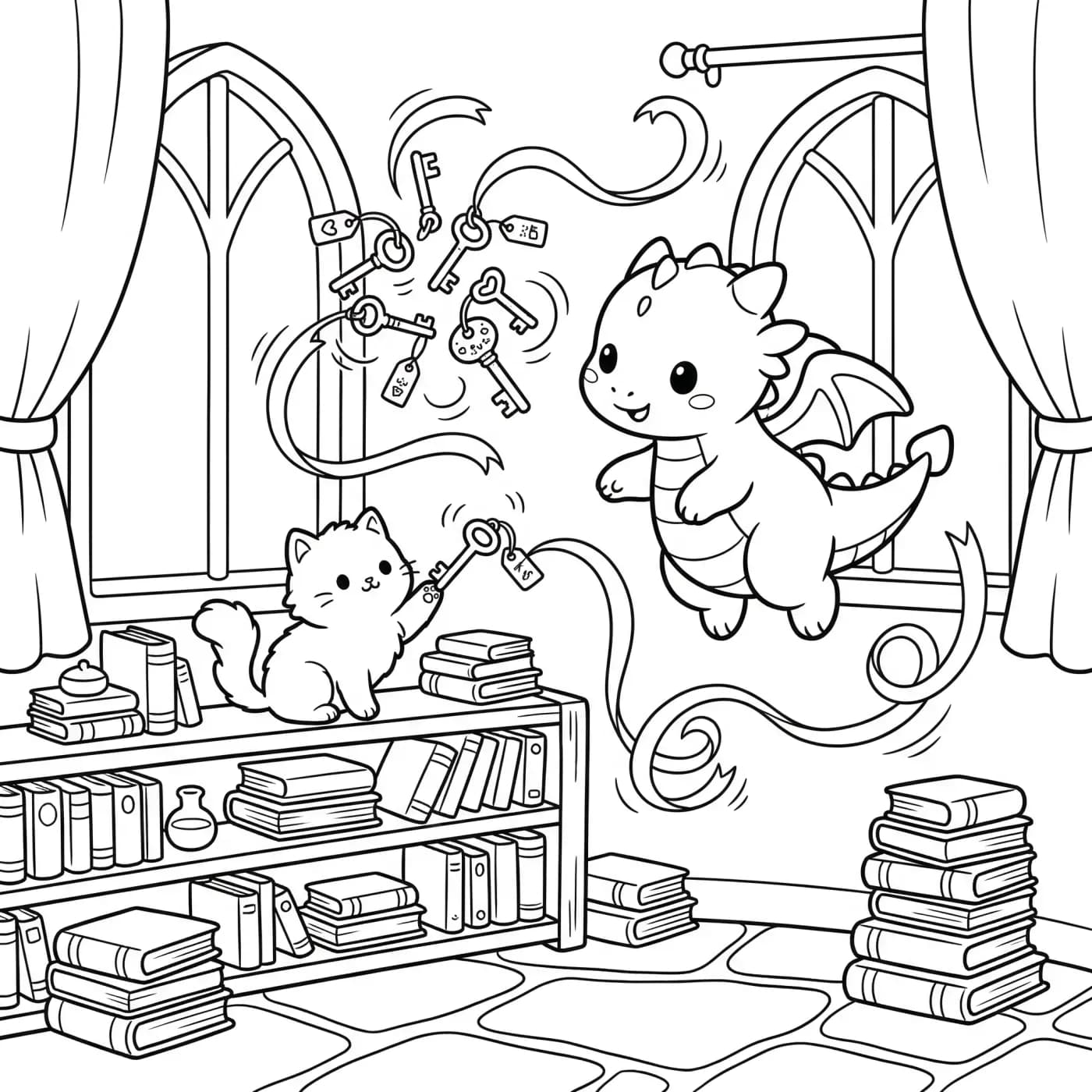 Dragon and the flying keys