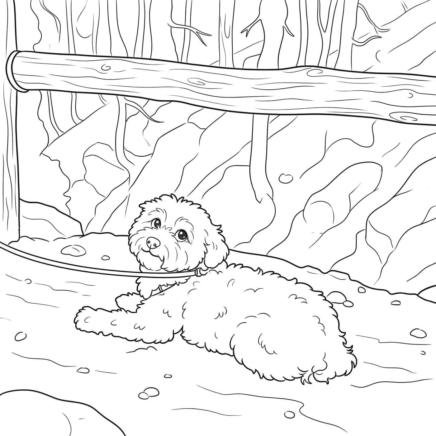 Fluffy dog portrait