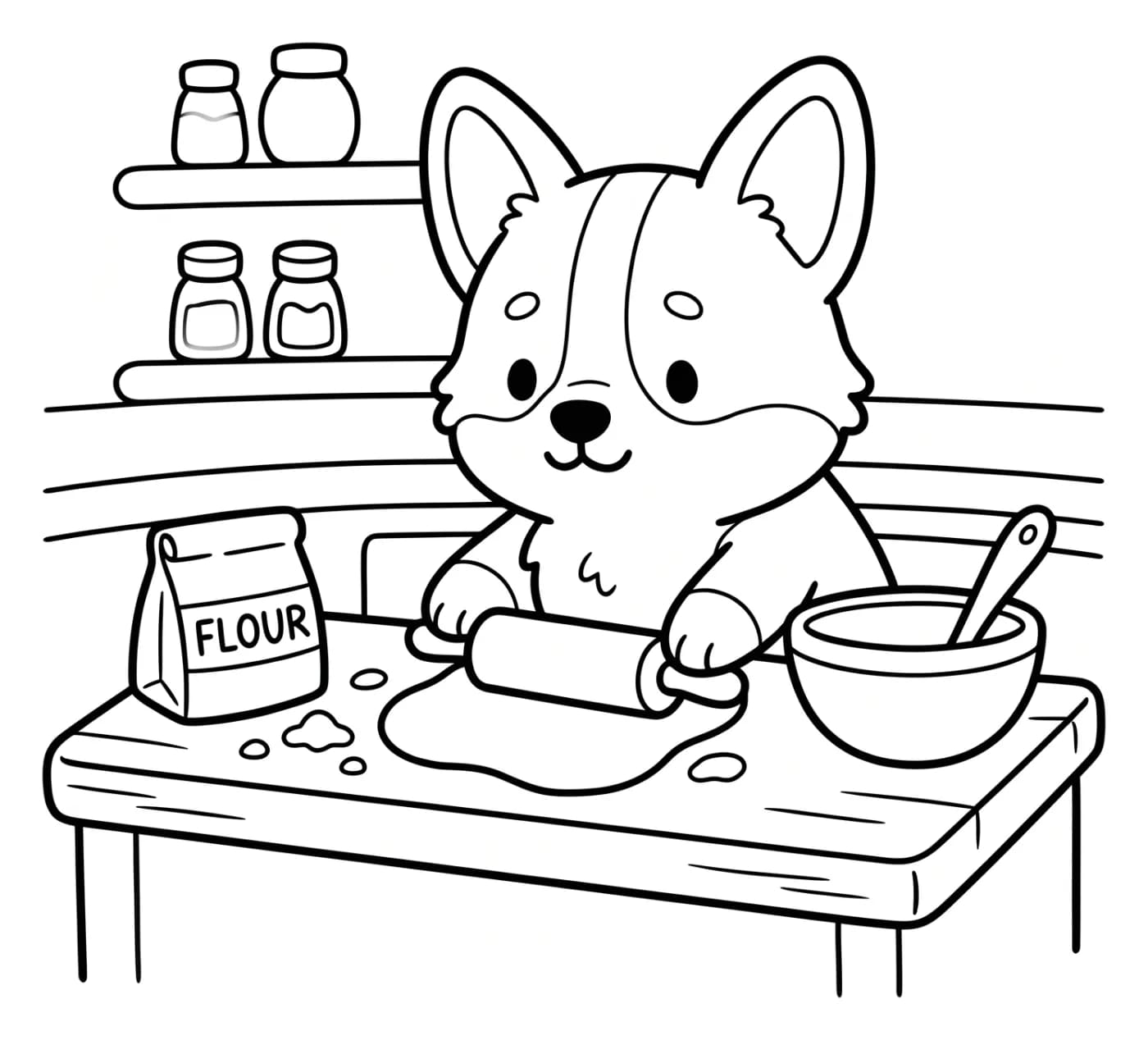 Corgi baking day