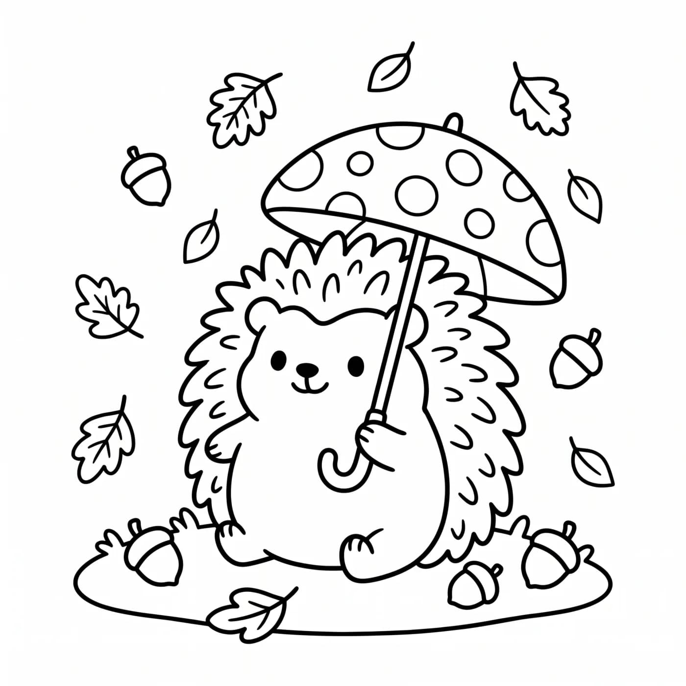 Hedgehog in the rain