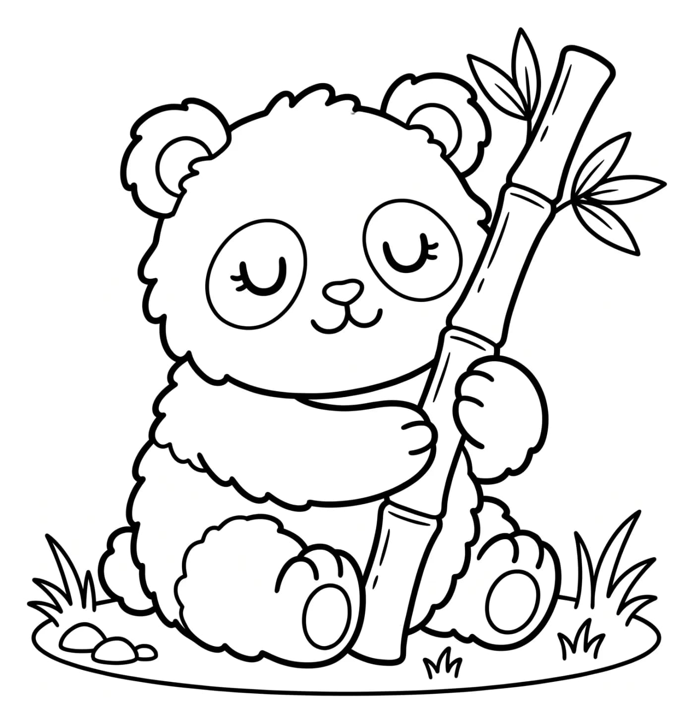 Panda in the bamboo