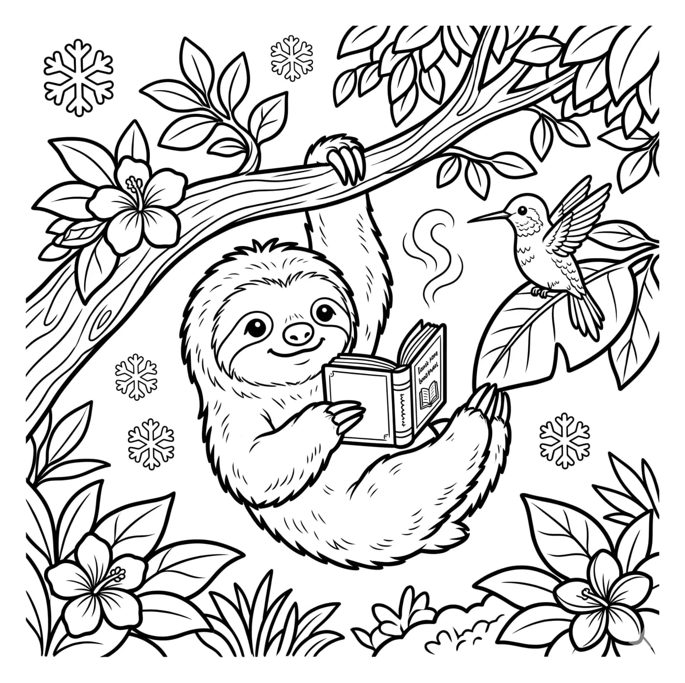 Sloth reading break